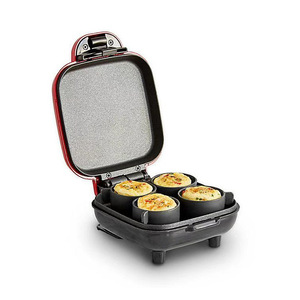 Mini <b>Egg</b> Tart Maker 110V Double Sided Heating Non Stick Coating Breakfast Machine With 4 Molds - Product Image 2