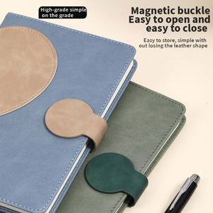 Stock Customized PU Leather Hardcover Business Notebook with Pen and Gift <b>Box</b> A5 Size 100 Sheets <b>Sewing</b> Binding Printed - Product Image 3
