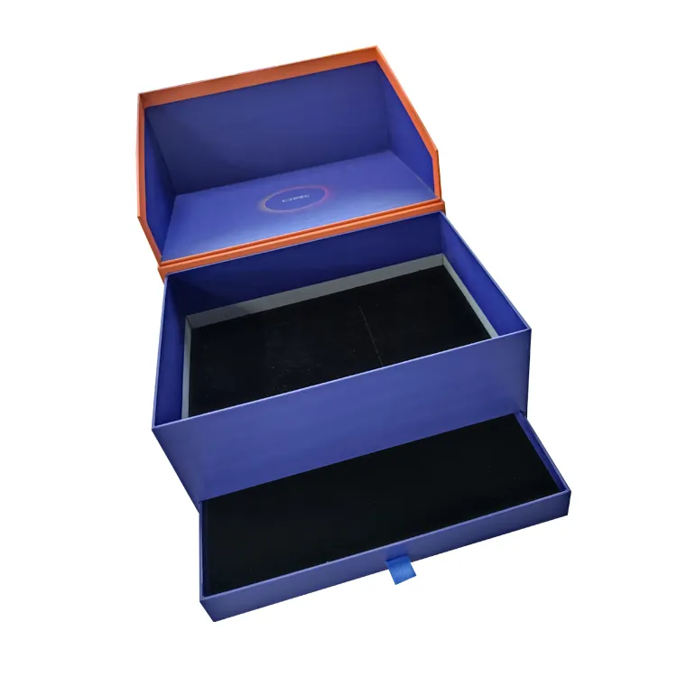 STPP boîte-cadeau de luxe à tiroir magnétique à 2 couches pour les événements de grande entreprise