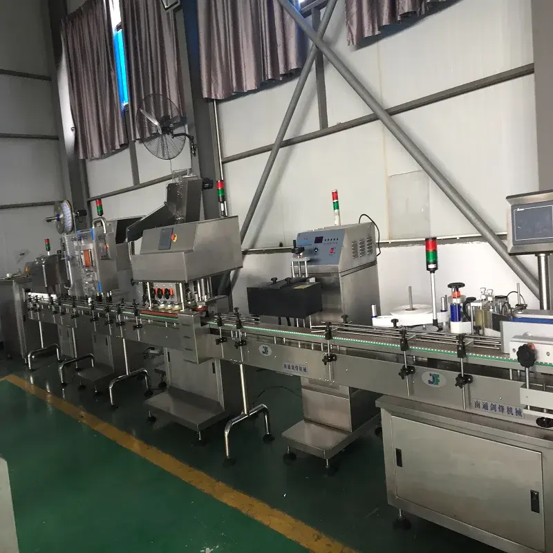 Jianfeng macchina tavola rotante in acciaio inox decodificare bottiglia Tablet linea di produzione per prodotti chimici