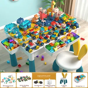 Çok fonksiyonlu büyük parçacık yapı taşı masa için 4-6 yaş erkek kız eğitim erken öğrenme oyunu yapılan plastik - Product Image 2