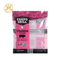 Sachet sous vide à trois soudures latérales pour l'emballage de viande de volaille et d'aliments surgelés, en nylon de qualité alimentaire thermosoudable
