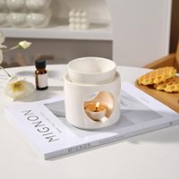 Brûleur à huile en céramique pour huile parfumée, chauffe-cire pour bougie chauffe-plat, diffuseur de bougie, porte-bougie chauffe-plat