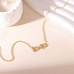 Collar de Acero Inoxidable para Mujer Estilo Amazigh, Chapado en Oro, con Patrón de Agua Dulce, Estilo Norteafricano, Collar de Eslabones Budistas - Product Image 5