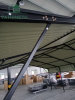 Garage métallique robuste de 20' x 20', abris de voiture en métal d'extérieur avec toit galvanisé, abri pour bateau avec structure en acier