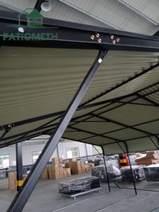 Garage métallique robuste <span class=keywords><strong>de</strong></span> 20' x 20', abris <span class=keywords><strong>de</strong></span> voiture en métal d'extérieur avec toit galvanisé, <span class=keywords><strong>abri</strong></span> pour bateau avec structure en acier - Product Image 6