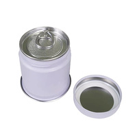 Boîte d'emballage vide en poudre de matcha avec logo personnalisé Boîte en fer blanc d'emballage de matcha de 30g Boîte pop-top en métal de 50g Boîte à thé à fermeture éclair