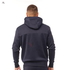 Venta al por mayor de chándal de jogging de forro polar personalizado para hombre, diseño de cremallera con capucha para ejercicio de invierno, gama de estampado sólido, hilo teñido - Product Image 3