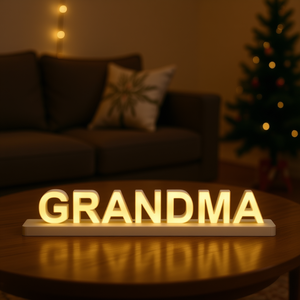Letras con luz LED, letrero magnético con atenuador táctil para abuela, decoración para fiestas y hogar, 2700K, blanco cálido suave, modelo de plástico D0100XU3VJ7 - Product Image 2