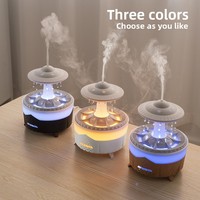 Nouvel humidificateur créatif en forme de goutte de pluie, compact, portable, silencieux, éclairage LED coloré, aromathérapie, fonction minuterie, pour la maison