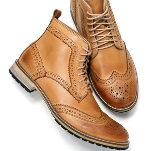 <span class=keywords><strong>Bas</strong></span> moq nouveau design hommes <span class=keywords><strong>fantaisie</strong></span> bottines à lacets en cuir chaussure - Product Image 5