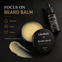 Kit de Cuidado de Barba para Hombre, Bálsamo para Barba 56g y Suero para Barba 30ml, Suaviza, Acondiciona, da Forma, Controla la Barba Áspera, Set de Regalo para Cuidado Diario