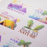 Etiqueta de Transferencia UV 3D Personalizada para Botellas de Vino de Vidrio con Adhesivo, Logotipo de Empresa, Vinilo Impermeable, Impresión de Etiquetas, Varios Usos