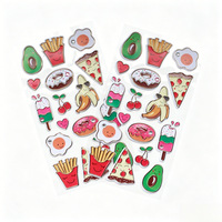 Autocollants alimentaires amusants style Instagram, autocollants mignons de dessins animés pour enfants, pour bullet journal, Gudak, DIY, papier couché, décorations modernes