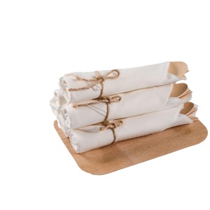 Ensemble de couverts en bambou biodégradable écologique, fourchettes jetables et serviettes pré-roulées pour les voyages, les mariages, les fêtes et les repas - Product Image 5