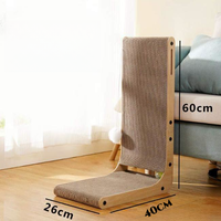 Papier haute densité en forme de L brun carton grattoir chat tapis animaux chat planche à gratter