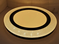 Plafonnier LED moderne de luxe léger en PVC, construction en acier, température de couleur réglable AC, IP20, garantie 2 ans, pour hall d'entrée