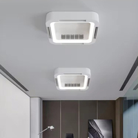 Ventilador de Techo Cuadrado Sin Aspas con Luz y Control Remoto Empotrable Moderno Inteligente y Luz Regulable