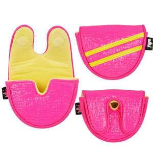 Housse de tête de club de golf rose brillante personnalisée pour filles, housses de tête de driver laser en PU souple, accessoires de golf pour femmes, cadeau - Product Image 5
