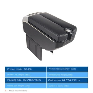 Nueva Caja Reposabrazos Universal para Auto con Almacenamiento Central y Puerto USB, Multifuncional, de Plástico, Compatible con Modelos AC-450 - Product Image 5