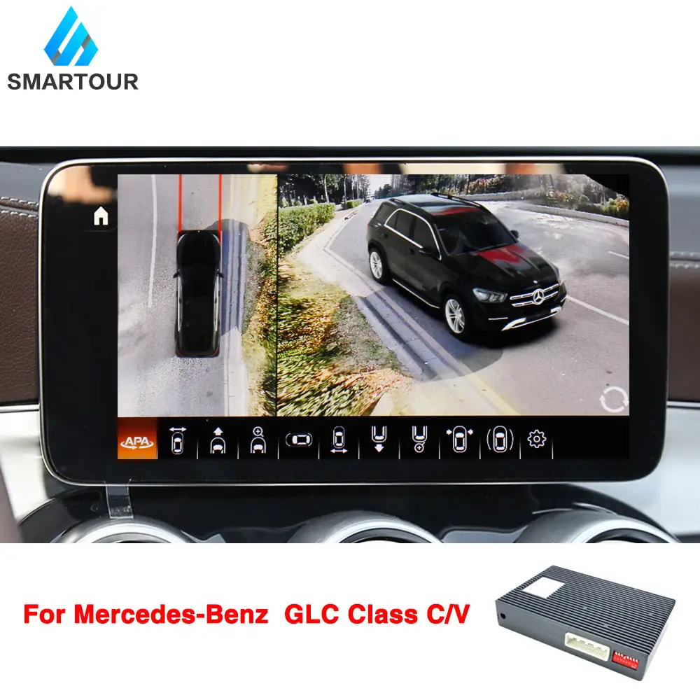 Автомобильный декодер с камерой с углом обзора 360 градусов для BENZ A B C E GLA CLS, Siri I-drive, Поддержка Android Auto