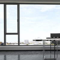 Fenêtres et portes en aluminium à ouverture vers l'intérieur, design personnalisé, certifiées DERCHI NFRC, pour salon