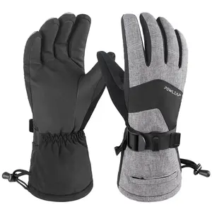 Оптовая продажа, женские мужские перчатки с сенсорным экраном и регулируемым ремешком на запястье, лыжные перчатки высшего качества, Лидер продаж, перчатки для снегохода