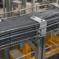 Canaux de câblage LINSHENG à fond plein 250x100x1.5mm galvanisés à chaud pour la distribution d'énergie des gares ferroviaires