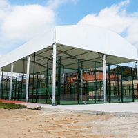 Tente de réception commerciale en aluminium pour terrains de tennis et de basketball, publicité, événements extérieurs, expositions, chapiteau incurvé pour le sport