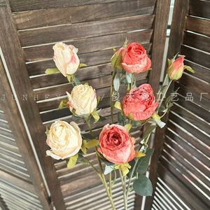 ช่อดอกกุหลาบประดิษฐ์จุนเหยยวน 202 สีขาว สีชมพูแชมเปญ สีแดง สีฟ้าอ่อน สำหรับตกแต่งงานแต่งงานและบ้าน จัดดอกไม้ - Product Image 3