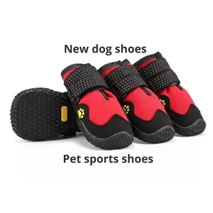 Chaussures pour animaux de compagnie, couvre-pattes imperméables pour chiens, antidérapants, avec semelle en caoutchouc, pour petits et grands chiens, fluorescents - Product Image 4