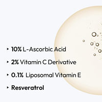 OEM/ODM Sérum de soin de la peau personnalisé 10% Vitamine C Resvératrol E pour Essence Anti-âge Éclaircit le ton combat la matité Marque privée