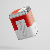Vente en gros Boîte carrée en fer blanc avec couvercle Noir Argent Personnalisation Impression Thé en vrac Fève de cacao Capsule Conteneur Boîte en fer blanc