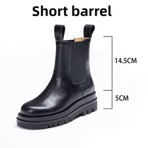 Stivali corti da donna con fibbia da donna Casual e Versatile con tacco spesso di alta qualità - Product Image 3