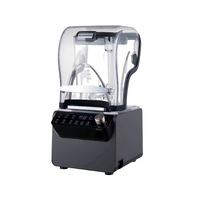 Blender Es Kedap Suara untuk Bar & Kafe, Cangkir PC Kekuatan Tinggi 2L, 30 Kecepatan Dapat Diatur, Penggerak Gigi Logam Presisi