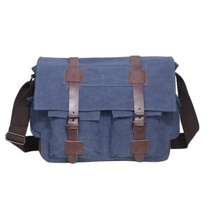 Mochila Cruzada de Lona Estilo Militar Retro para Hombre, Bolsa de Mensajero Promocional de Uso Diario con Compartimento para Portátil - Product Image 5