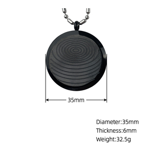 CAMAZ Charms gioielli neri ioni negativi ciondolo energia scalare quantistica in acciaio inox ciondolo quantistico con tormalina al germanio - Product Image 5