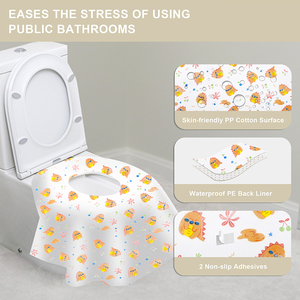 Extra Large Disposable Toilet Seat Covers for Adults, Individually Wrapped <strong>Potty</strong> Training <strong>Liners</strong> for Kids - Yellow - Product Image 2