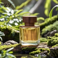 Flacon de parfum en verre de luxe vide et rechargeable de 50 ml et 200 ml, flacon de parfum personnalisé en bambou, flacon de parfum et boîte