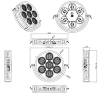 Igreslite 7*60 LED Rétro Halo Lumière de scène Matrice lumineuse clignotante pour fond Concert Fête Club Bar Lumière COB Blanc Chaud