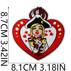 Écussons brodés à repasser, Clown <span class=keywords><strong>Rouge</strong></span>, Marionnette et Cirque, Badge de clown gothique punk personnalisé pour veste, sac, denim, décoration effrayante - Product Image 4