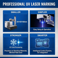 Machine de marquage laser UV de bureau 355nm 3W 5W 10W, graveur Galvo à marquage à froid 0,001mm CE FDA pour plastique, verre, PCB, garantie 1,5 an
