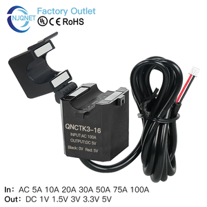 Chia lõi hiện tại biến áp QNCTK3-16 AC 10A 20A 30A 50A 100A đầu ra <span class=keywords><strong>DC</strong></span> 3.3V 5V mở loại hiện tại cảm biến đầu dò kẹp CT - Product Image 3