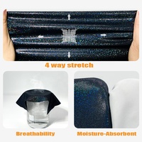 Demandez un échantillon gratuit de tissu extensible en spandex holographique Mystique respirant, extensible dans les quatre sens, pour vêtements, maillots de bain, gymnastique, justaucorps