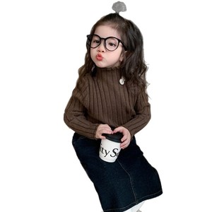 Tongxingyuan Girls Turtleneck Sweater Thick Cotton Solid Color Autumn Winter Wear - Product Image 5
