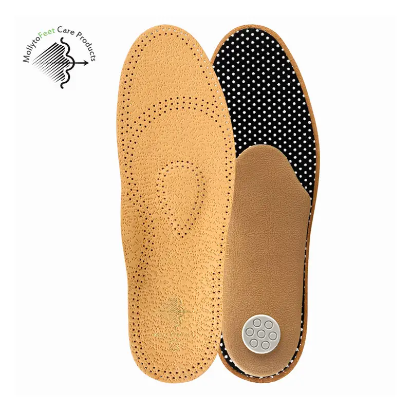Orthotic Insole Leather Height Increase Insoles Leather Shoes Orthopedic With High Arch Support Leather Insole