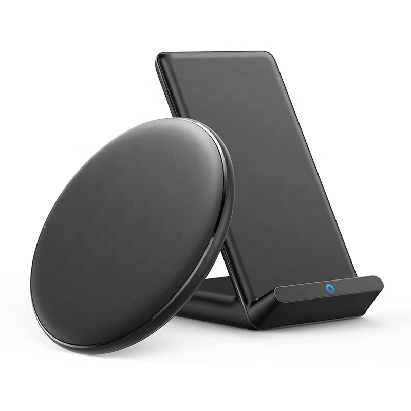 Custom Logo 2 In 1 Desktop Stand Wireless Charger 10W Wireless Charging Pad Qi Wireless Charger Stand For Iphone