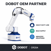 Robot collaboratif DOBOT CR20A à 6 axes, charge utile élevée de 20 kg, 1700 mm, pour l'entretien de machines, la palettisation, avec capteurs de sécurité