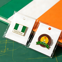 Badges souvenirs en gros du Nigéria, épingles à revers en émail avec emblème national, drapeau, forme de la terre, événement diplomatique, broches de costume personnalisées