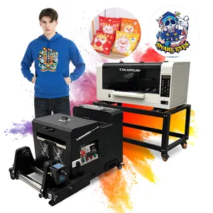 Impresora Digital DTF de transferencia de calor, cabezal de impresión XP600, máquina de impresión por chorro de película, impresora Digital de inyección de tinta A3 DTF con agitador de polvo